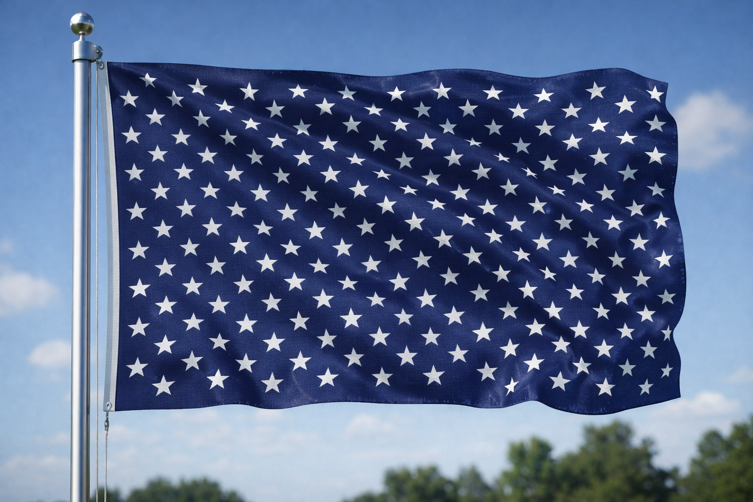Flag of the Federal Republic of the Americas - Blue field filled with 534 white stars representing all federal states