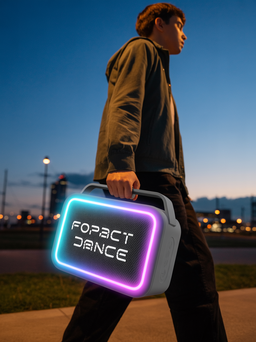 Portable lifestyle shot of the speaker