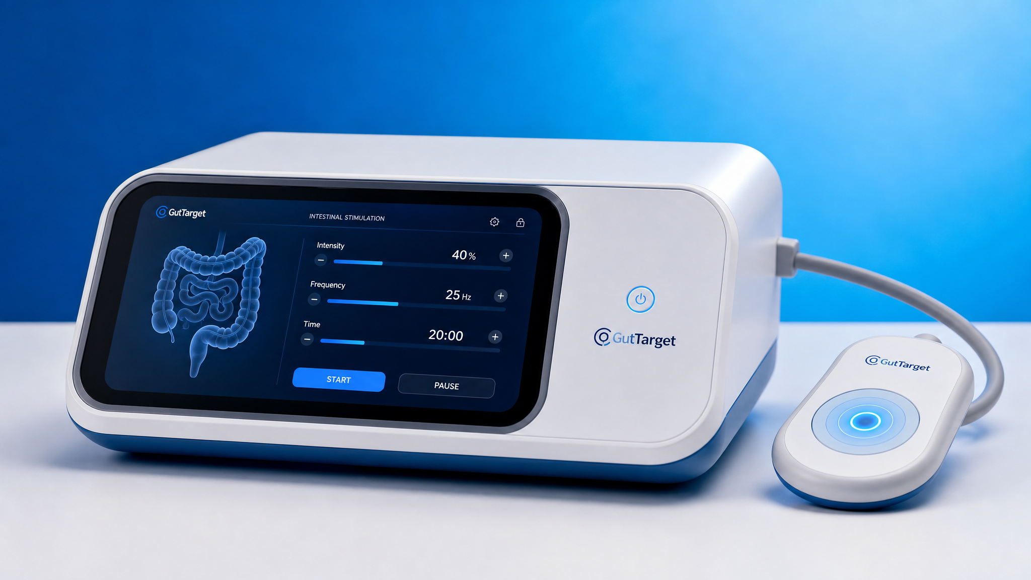 GutTarget ultrasonic device for intestinal comfort