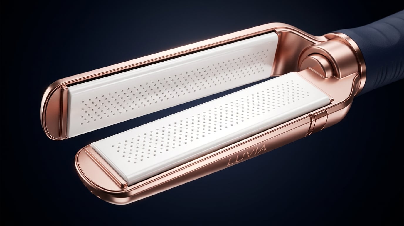 Ceramic tourmaline vapor flattener with perforated plates