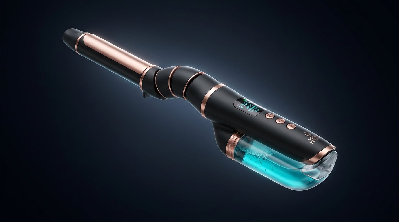 Hair Tools flexible wand styling device with cartridges and interchangeable heads