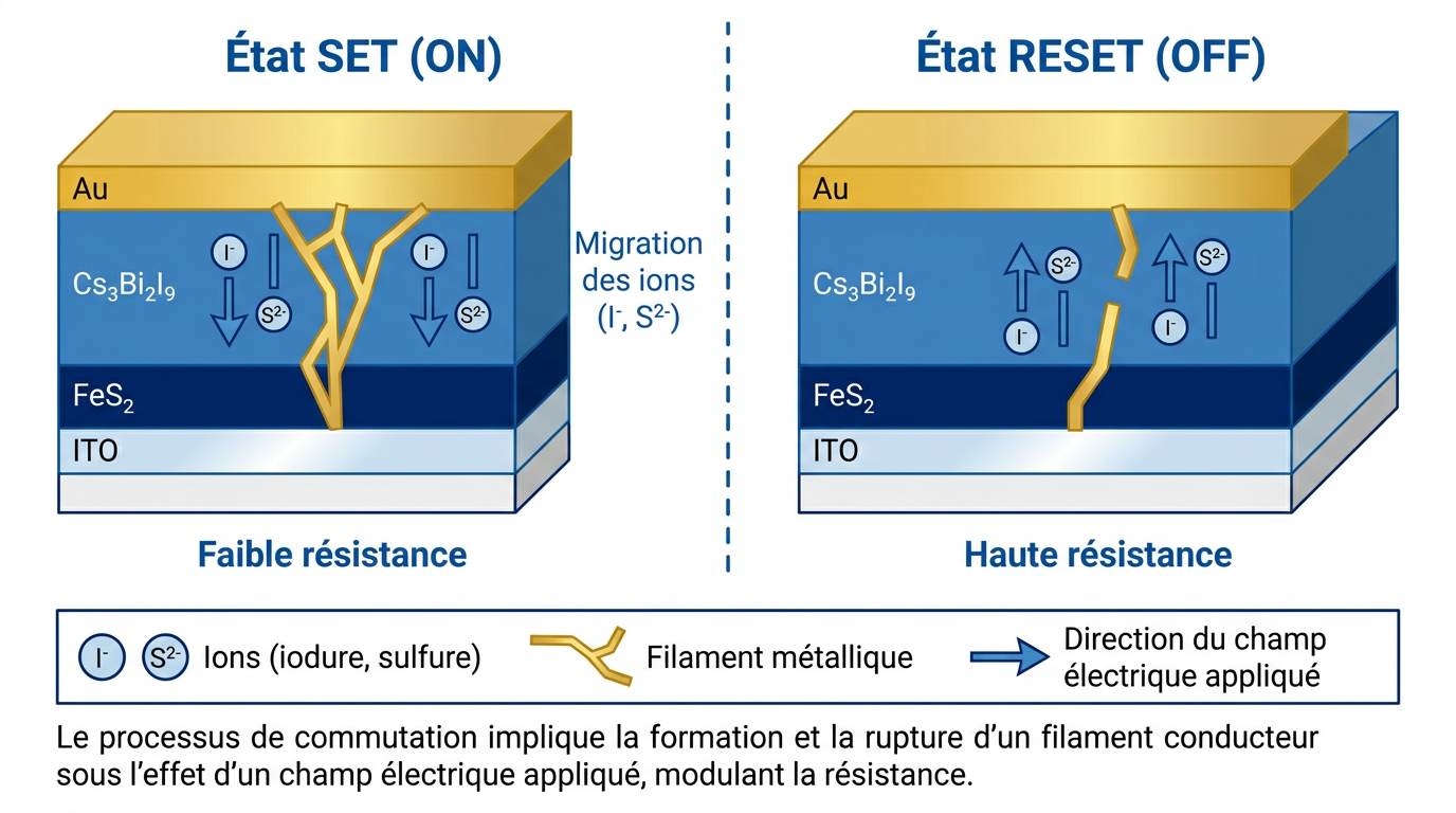 Resistive switching mechanism — conductive filament formation and dissolution