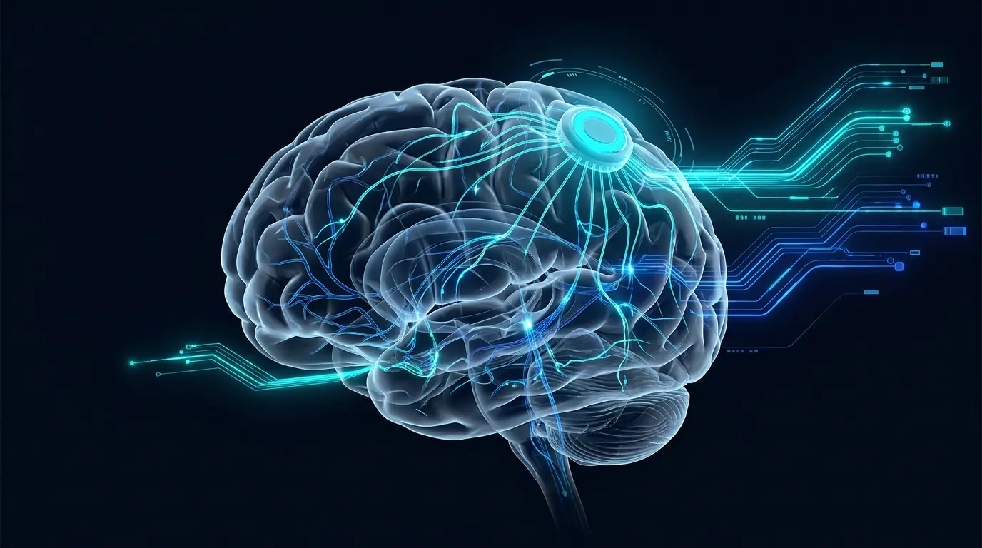 Brain-computer interface electrodes over a brain