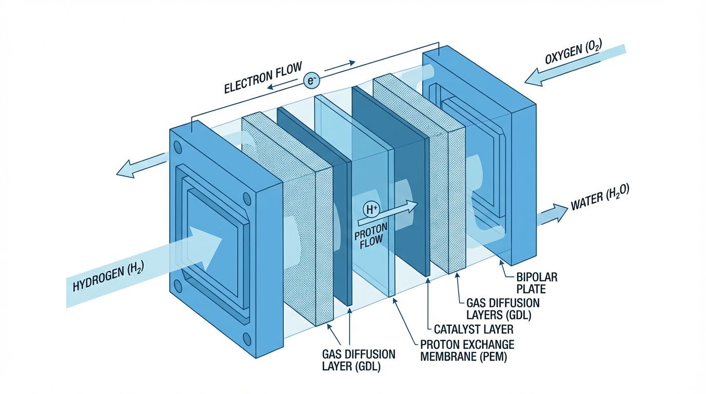 Hydrogen PEM fuel cell technology