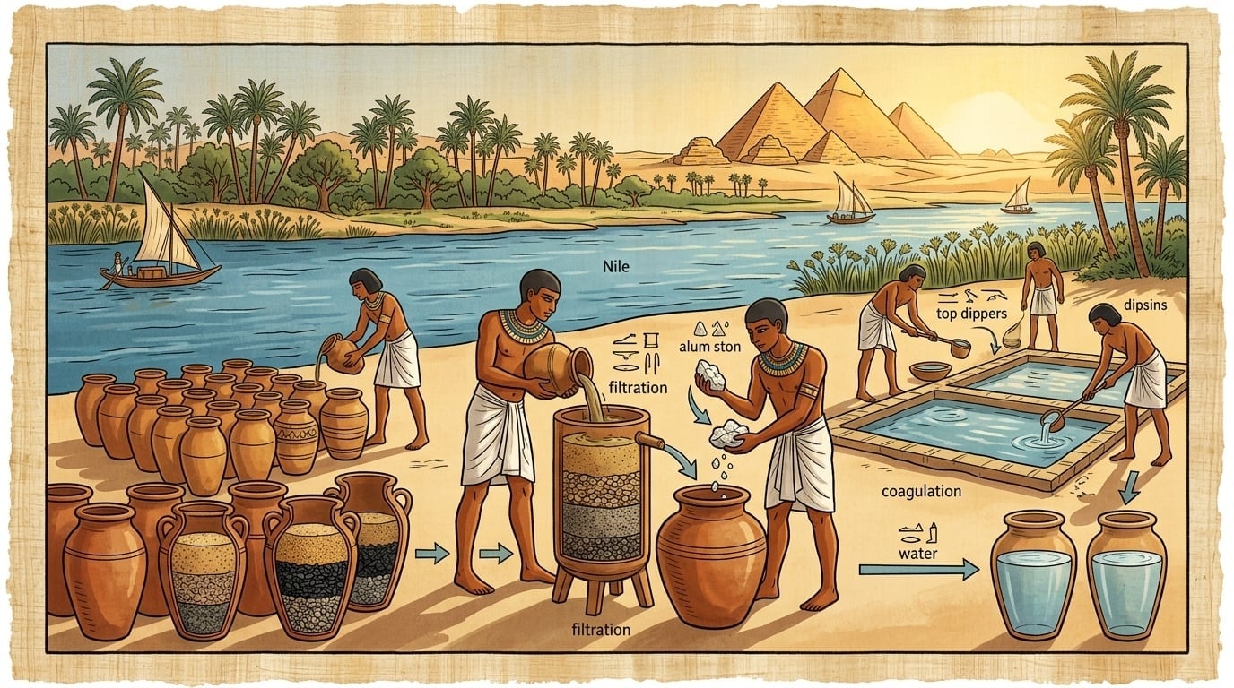 Ancient Egyptian water purification methods