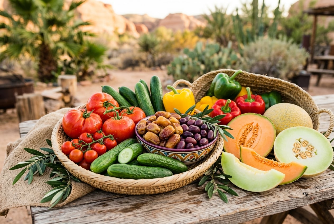 Desert-grown fruits and vegetables