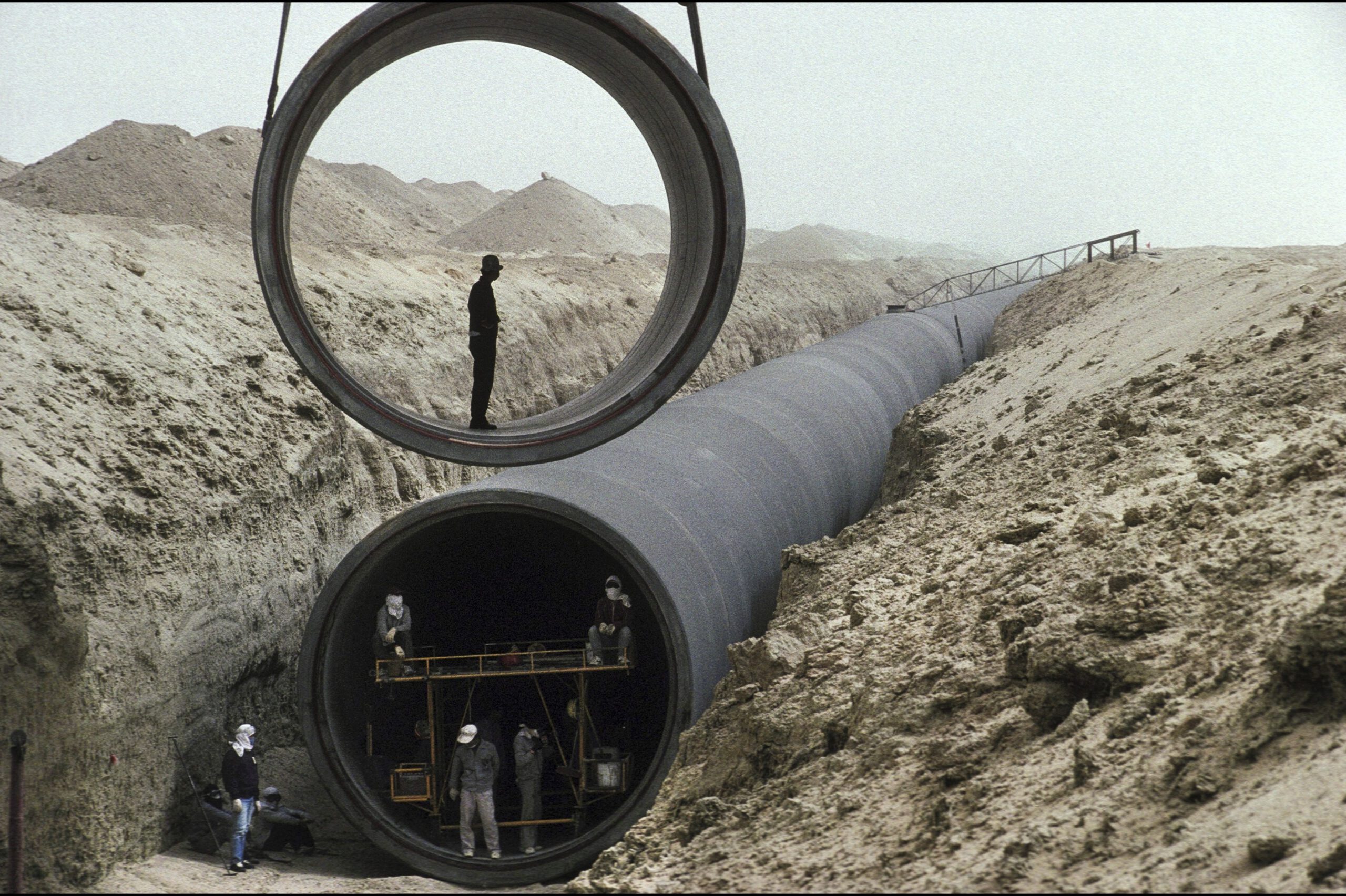 Great Man-Made River infrastructure in the Sahara