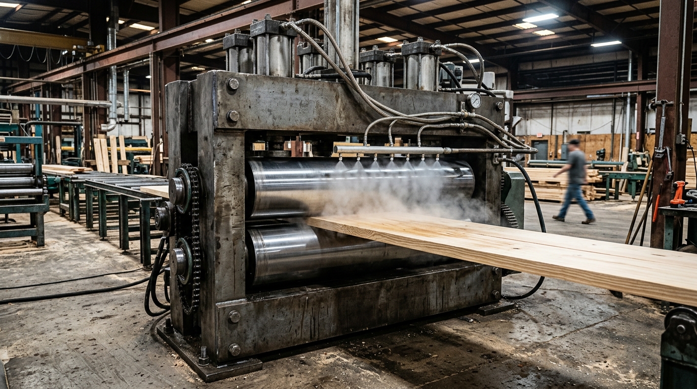 TimberSteel plate-bracket roller mill 3D production unit